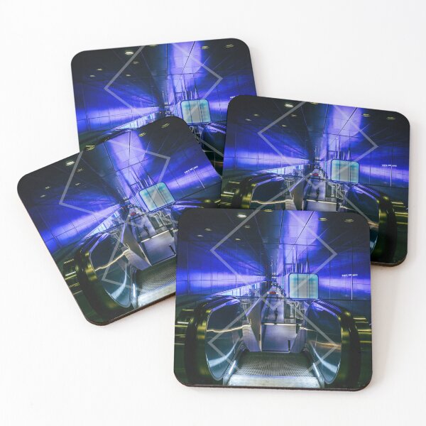 Item preview, Blue subway stop designed and sold by FigureAndFold.
