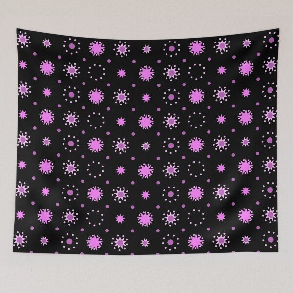 Item preview, Suns and Dots Pink on Black Repeat 5748 designed and sold by Art in My Loft.