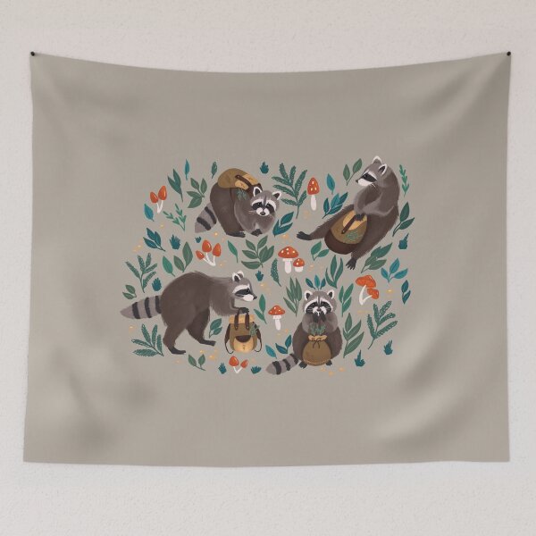 Item preview, Raccoons grey  designed and sold by Elenanaylor.