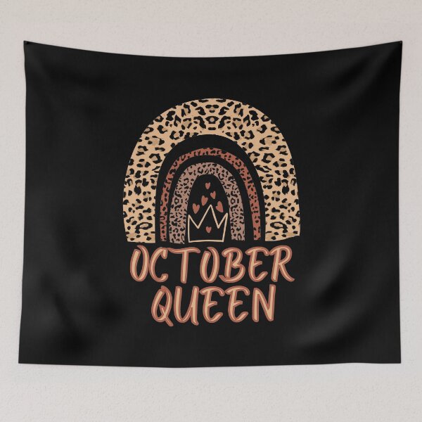 Item preview, October Queen, Queens are born in October, Leopard Boho Rainbow  designed and sold by ACC .