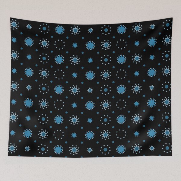 Item preview, Suns and Dots Blue on Black Repeat 5748 designed and sold by Art in My Loft.
