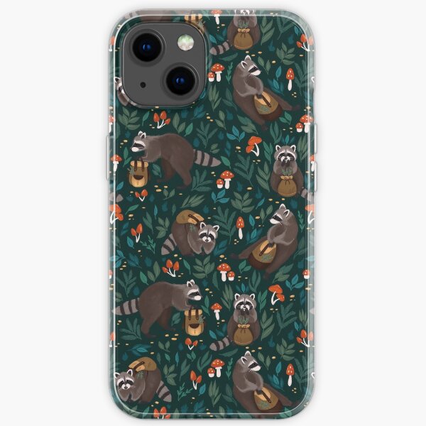 Raccoons green  iPhone Soft Case