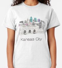 Hand Drawn Kansas City Skyline Classic T-Shirt