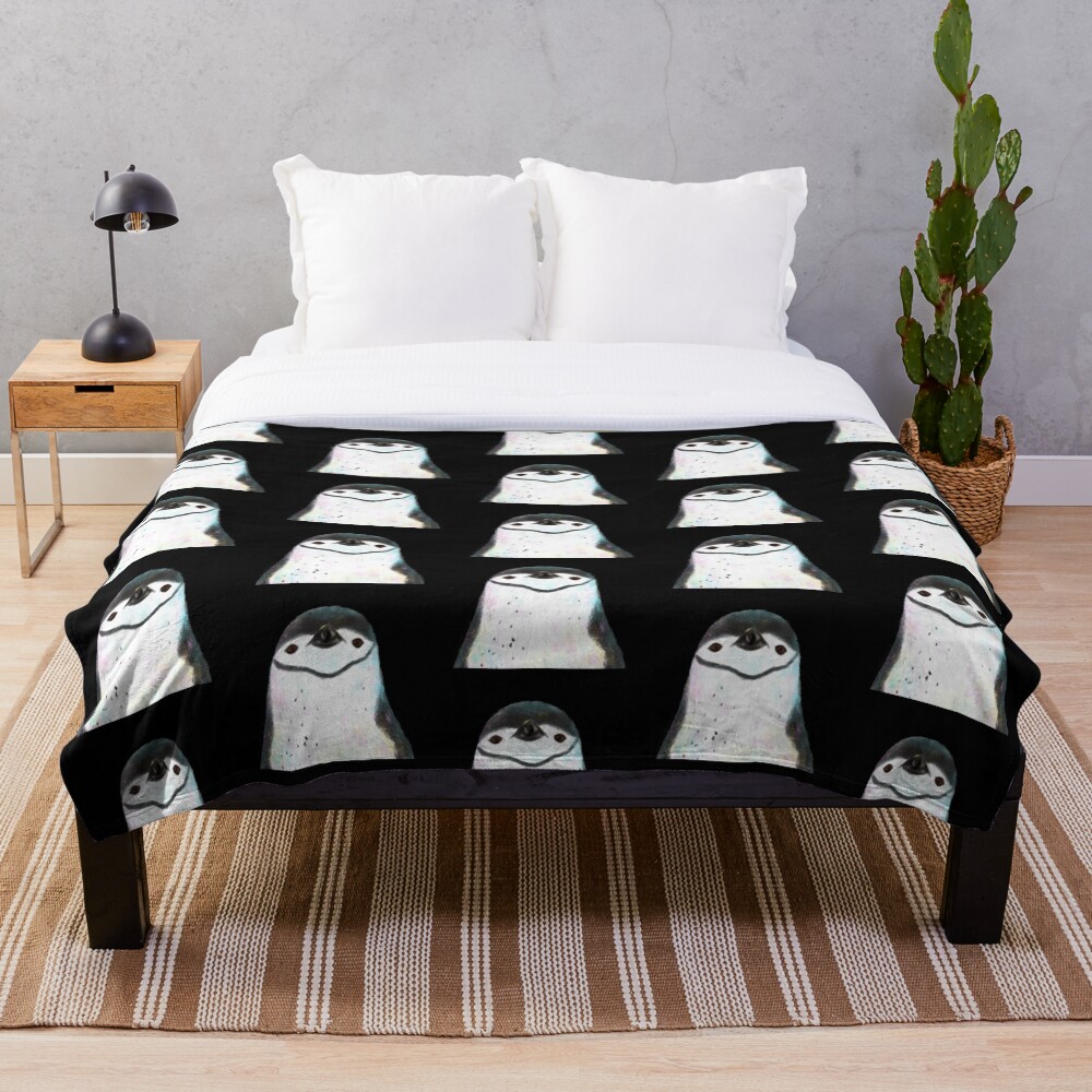 Chinstrap Penguin Throw Blanket