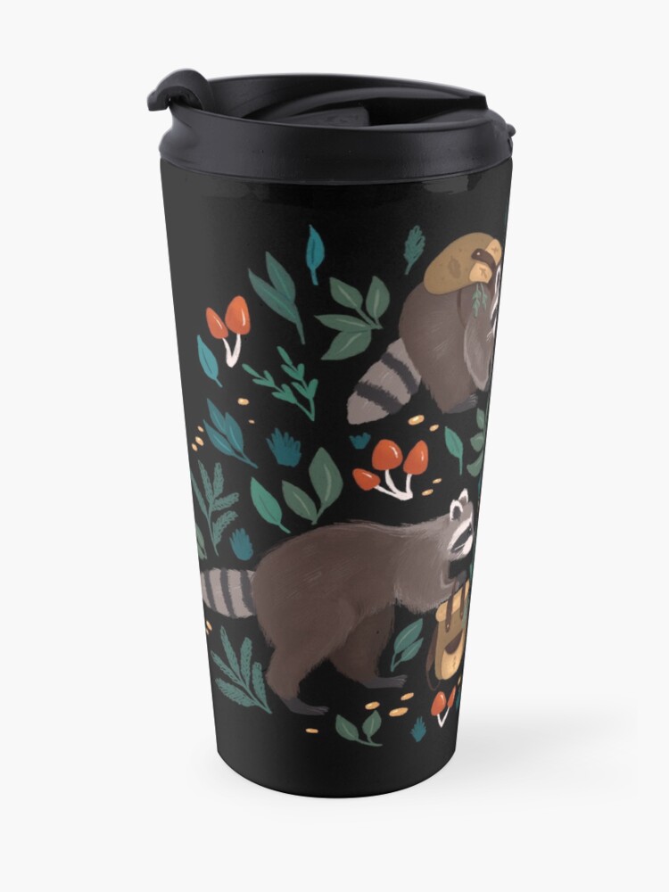 Alternate view of Raccoons Travel Coffee Mug
