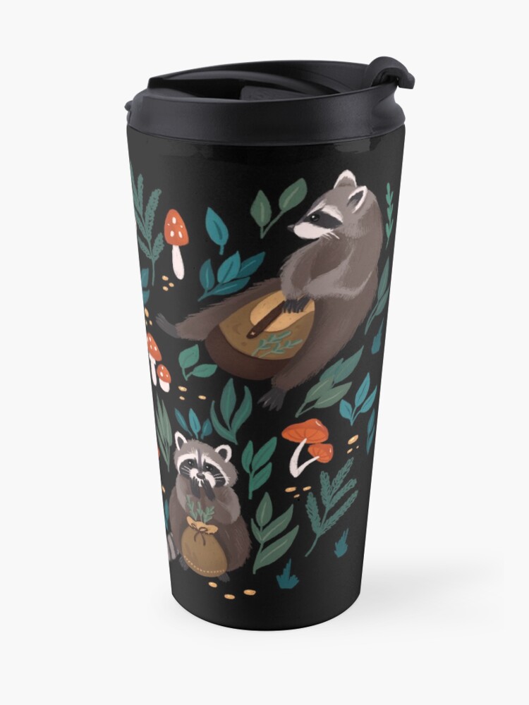 Alternate view of Raccoons Travel Coffee Mug
