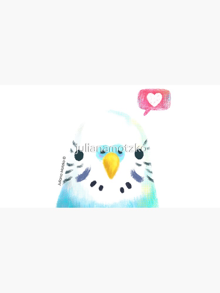 Budgerigar Blue Bird by julianamotzko