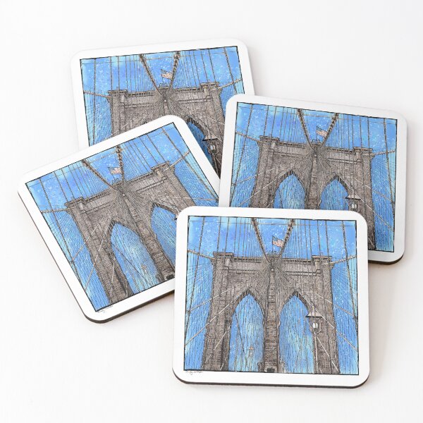 Item preview, Brooklyn Bridge Drawing - NYC Art designed and sold by Lady Southpaw.