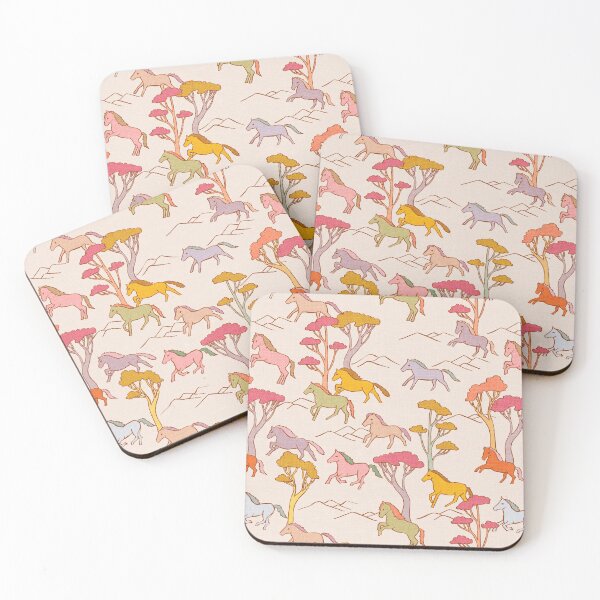 Item preview, Wild Horses Pastel Rainbow Colourful Ponies designed and sold by Cecilia Mok.