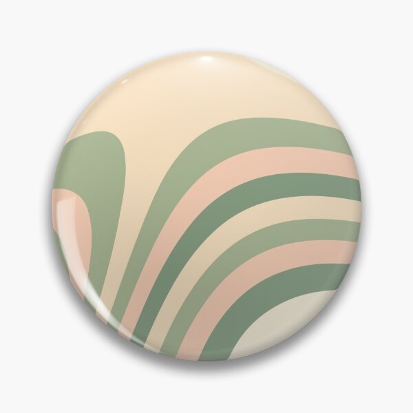 Item preview, Peach, Cream and Green Abstract Melting Stripes designed and sold by patternsoup.