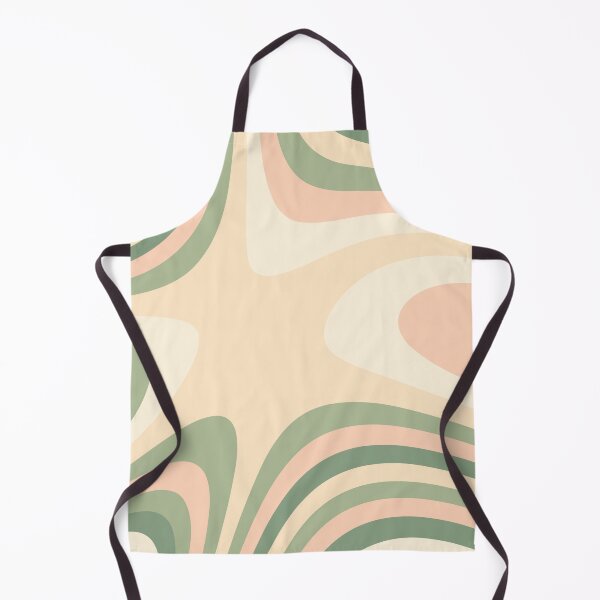 Item preview, Peach, Cream and Green Abstract Melting Stripes designed and sold by patternsoup.