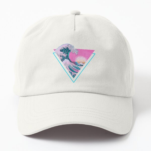 Vaporwave Aesthetic Great Wave Retro Triangle Dad Hat