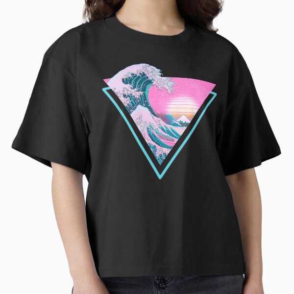 Vista previa del artículo con la obra «Estética Vaporwave Gran Ola Triángulo Retro», diseñado y vendido por CoitoCG.
