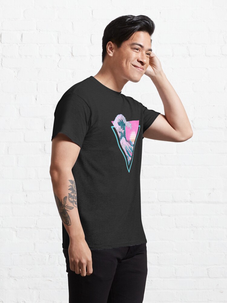 Discover Vaporwave Aesthetic Great Wave Retro Triangle Classic T-Shirt