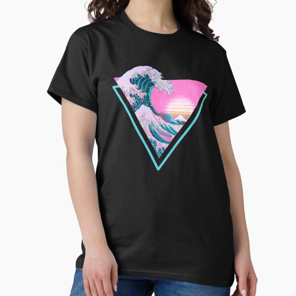 Item preview, Vaporwave Aesthetic Great Wave Retro Triangle designed and sold by CoitoCG.