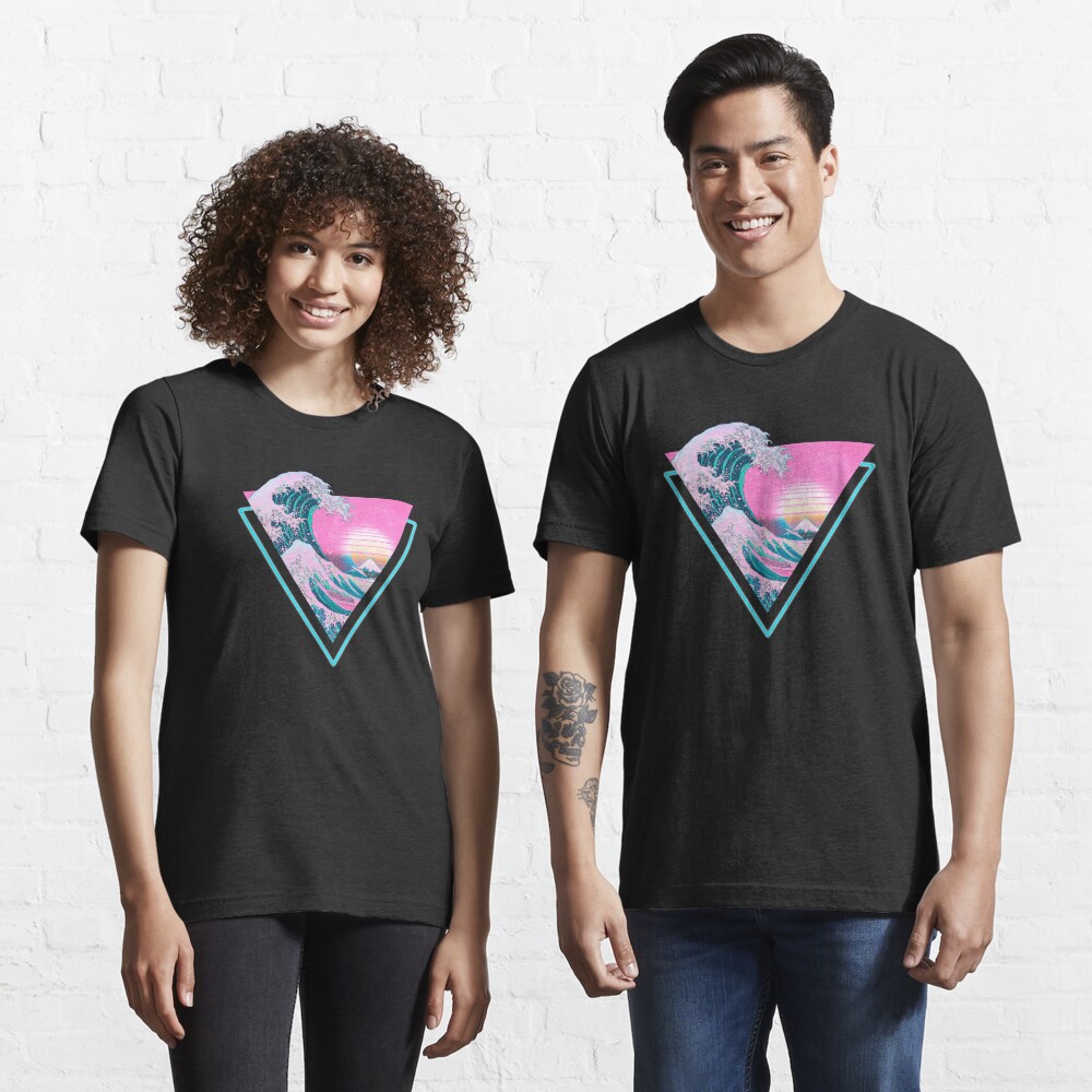 Vaporwave Aesthetic Great Wave Retro Triangle T Shirt For Sale By