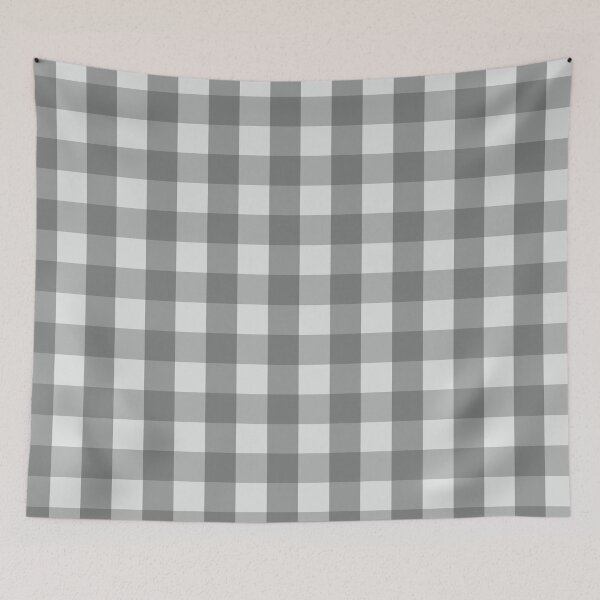 Item preview, Classic Gingham Fabric Checkered Retro Pattern Grey designed and sold by Anna Lemos.