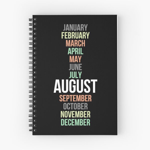 Item preview, Names of Calendar Months August designed and sold by Digital Lama Creations.