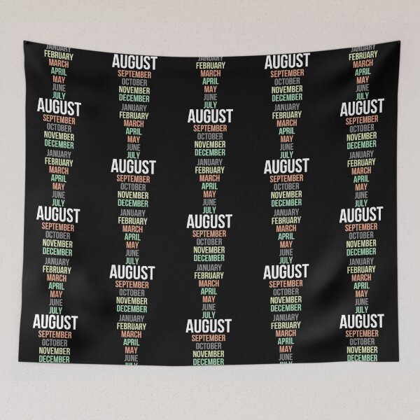 Item preview, Names of Calendar Months August designed and sold by Digital Lama Creations.