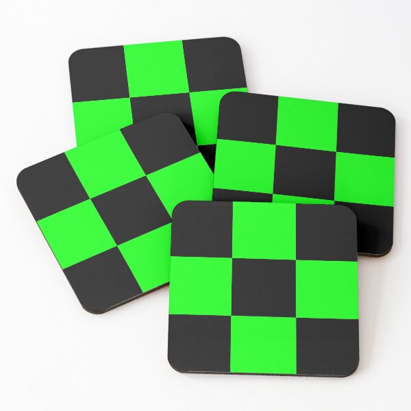Item preview, Checkered (XL Squares) Electric Green and Black designed and sold by Tree45.