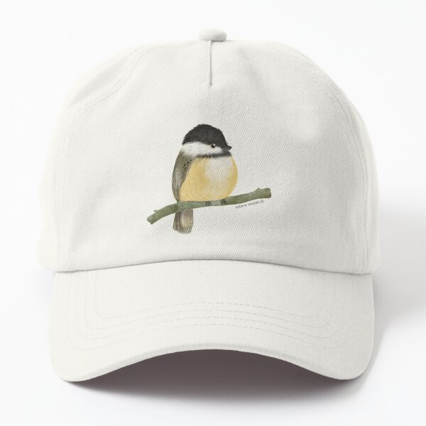 Black capped chickadee bird Dad Hat