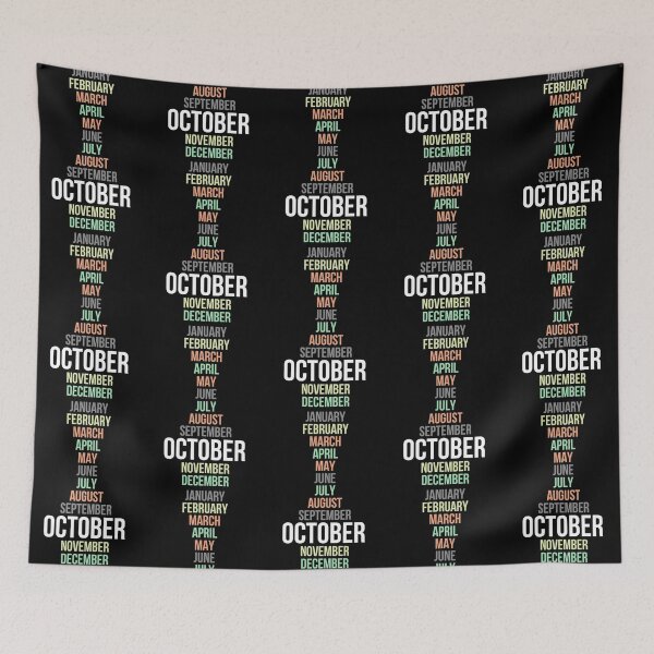Item preview, Names of Calendar Months October designed and sold by Digital Lama Creations.