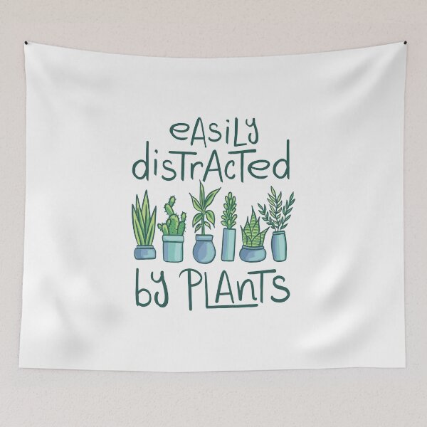 Item preview, Easily Distracted By Plants designed and sold by artfulnotebook.