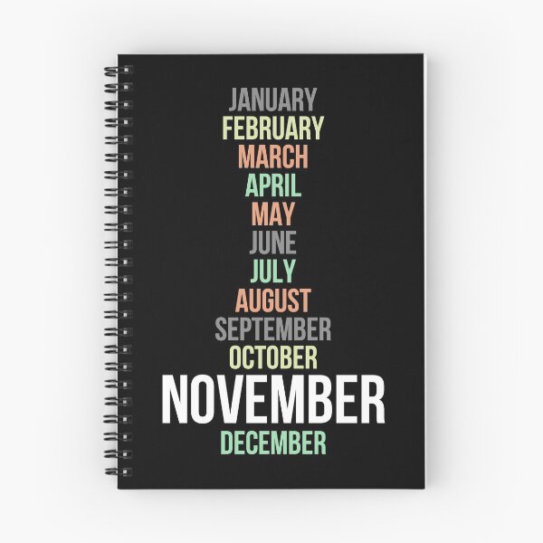 Item preview, Names of Calendar Months November designed and sold by Digital Lama Creations.