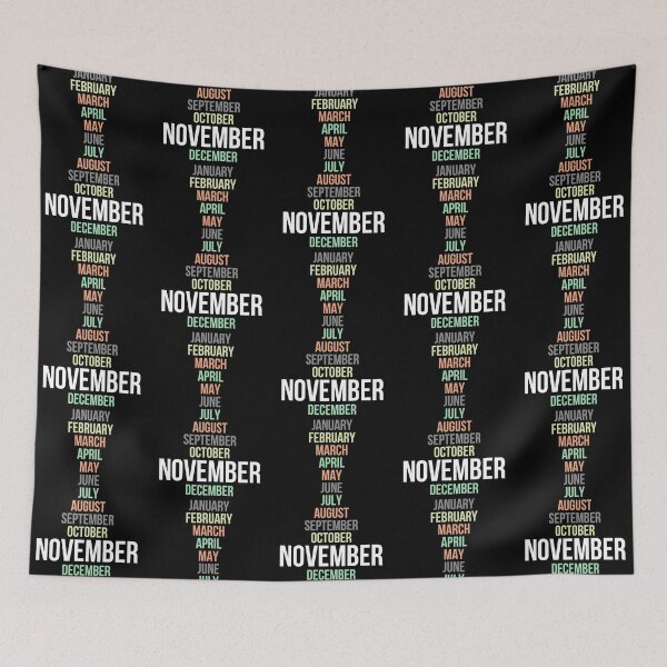 Item preview, Names of Calendar Months November designed and sold by Digital Lama Creations.
