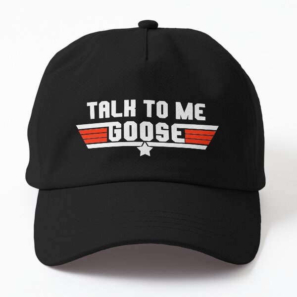 Sprechen Sie mit mir Goose Logo-Entwurf Dad Hat