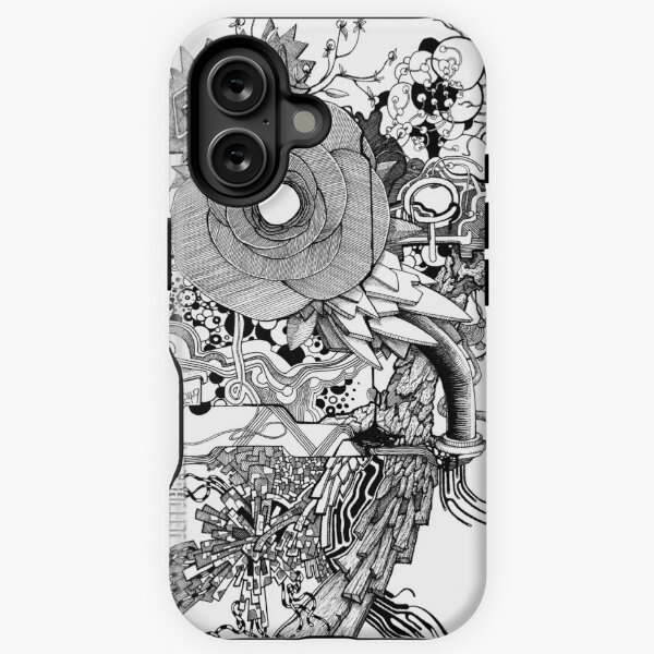 Super Glow - Pen & Ink Art with YouTube Time-Lapse iPhone Tough Case
