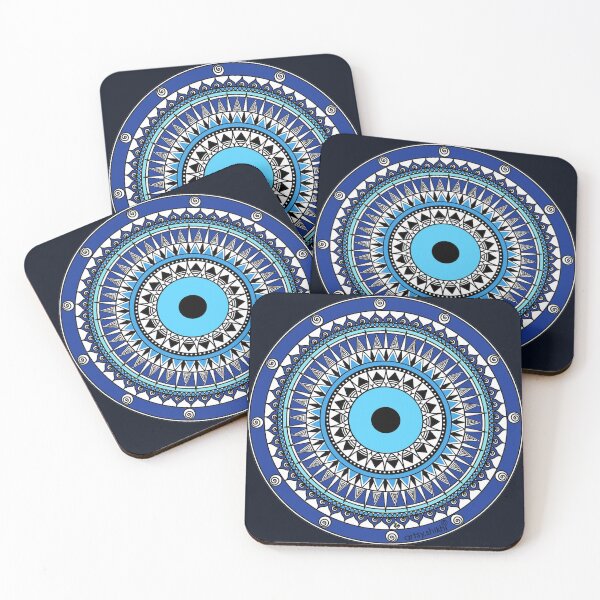 Item preview, Evil eye protection mandala designed and sold by artsy-shikhi.