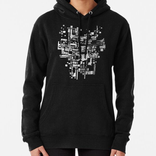 Sunberry - Abstract Watercolor Painting - Black and White Pullover Hoodie