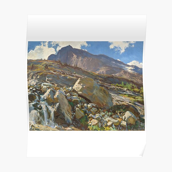 Simplon Pass Oil Painting by John Singer Poster