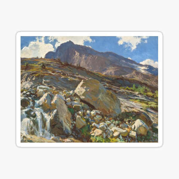Simplon Pass Oil Painting by John Singer Sticker