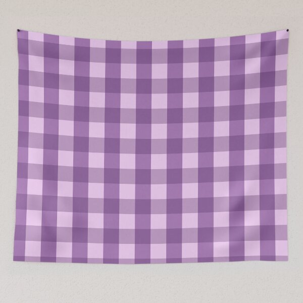 Item preview, Classic Gingham Fabric Checkered Retro Pattern Purple designed and sold by Anna Lemos.