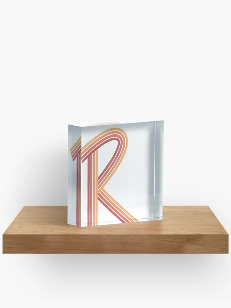 Thumbnail 2 of 5, Acrylic Block, Letter R designed and sold by MarbleStickerco.