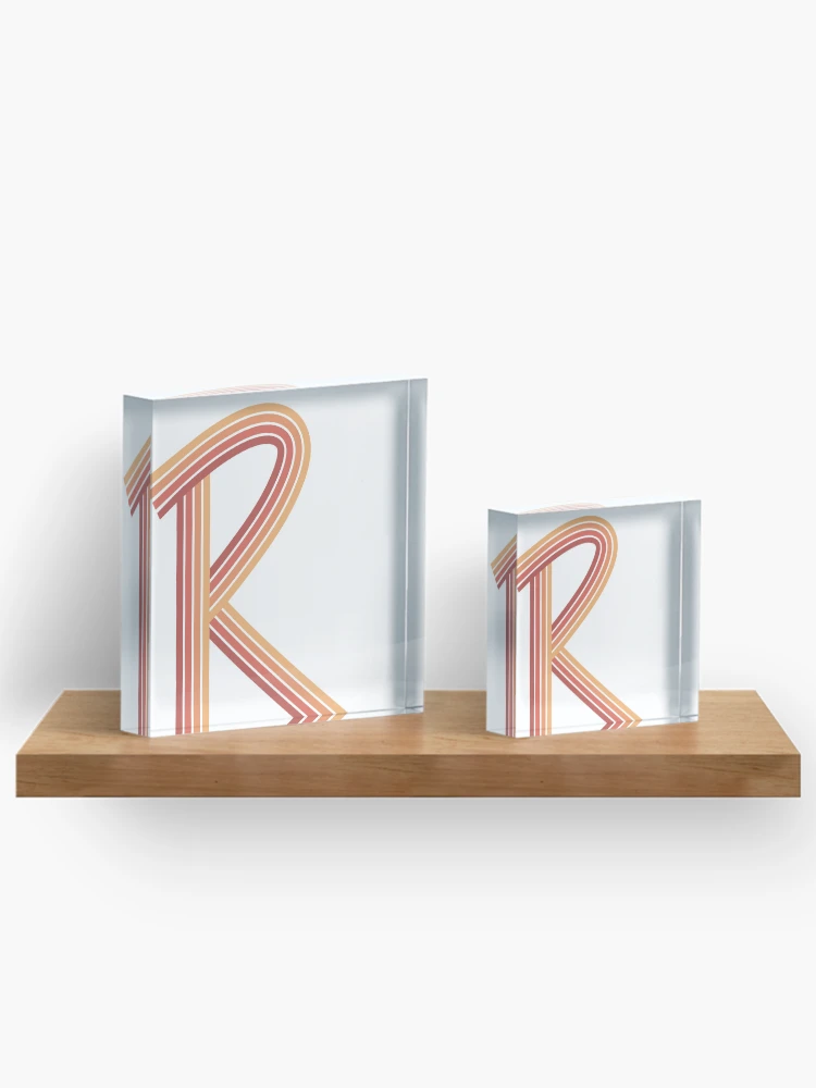 Thumbnail 3 of 5, Acrylic Block, Letter R designed and sold by MarbleStickerco.