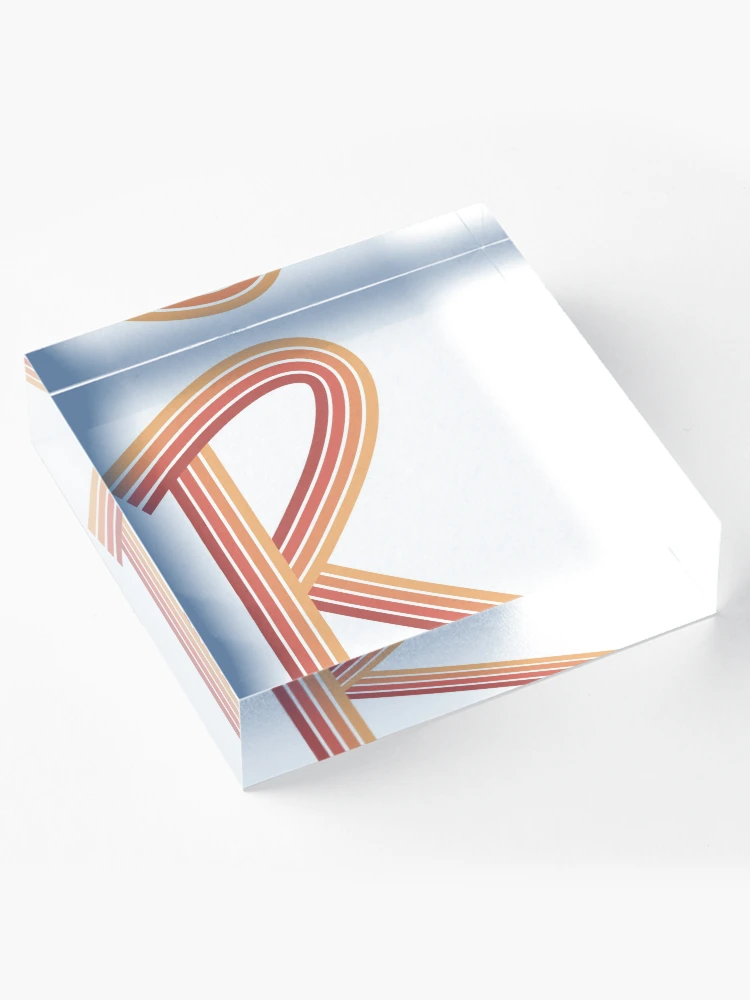 Thumbnail 4 of 5, Acrylic Block, Letter R designed and sold by MarbleStickerco.