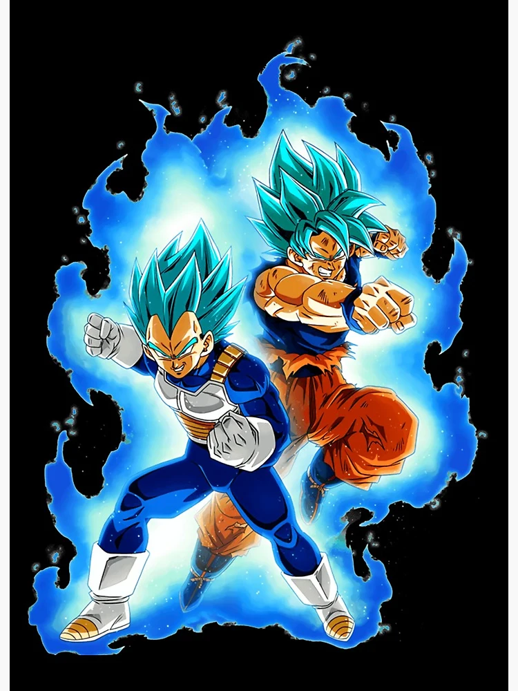 Goku and Vegta Blue Kaioken Evolution Greeting Card by Johann36