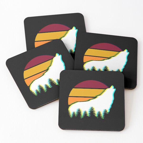 Item preview, Loud Howling Wolf at Sunset designed and sold by Labradoodlesetc.