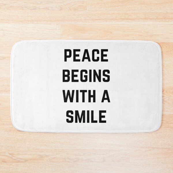 Item preview, Peace Begins with a Smile. Inspirational quote by Mother Teresa designed and sold by SeaStories88.