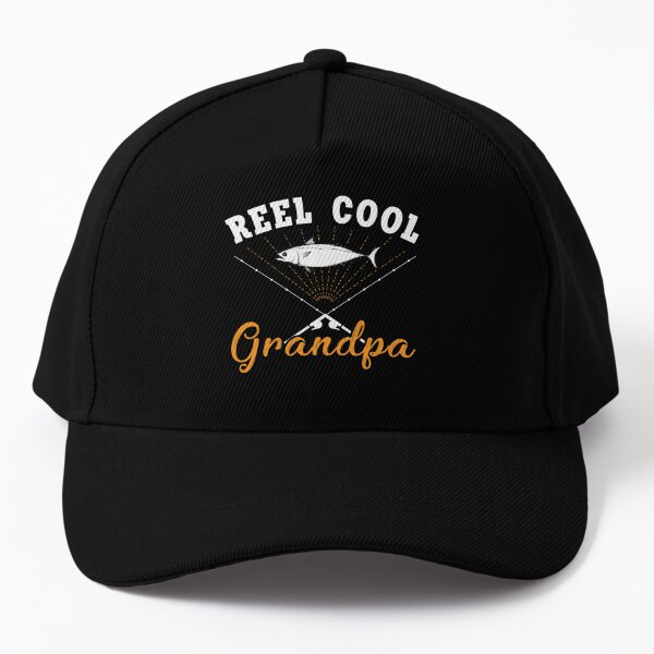 Mens Reel Cool Grandpa Fishing Design Cap for Sale by