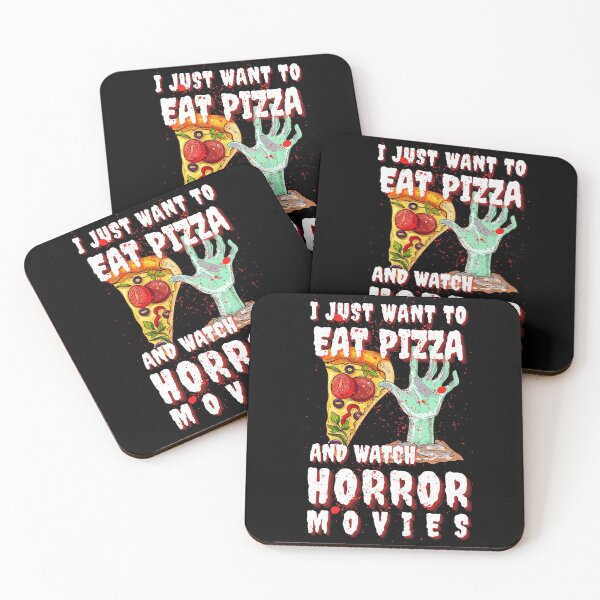 Item preview, I Just Want To Eat Pizza And Watch Horror Movies - Halloween Spirit - We Are Not Afraid designed and sold by Sun Sand & Sea Art.