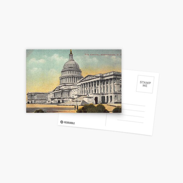 Aperçu de l'œuvre Le Capitole, Washington D.C. Carte Postale Vintage créée et vendue par Veriepear.