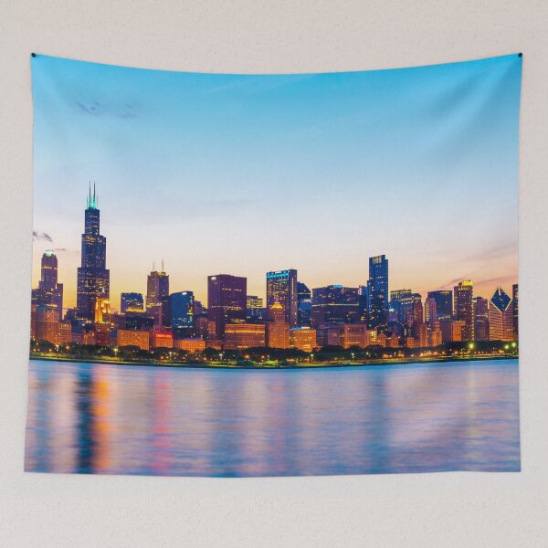 Item preview, Chicago city skyline prints,Chicago city scape,cityscape,Chicago  panoramic,panoramic wall art, panoramic canvas  designed and sold by eyesight4vision.