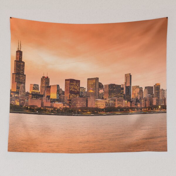 Item preview, Chicago city skyline prints,Chicago city scape,cityscape,Chicago  panoramic,panoramic wall art, panoramic canvas  designed and sold by eyesight4vision.