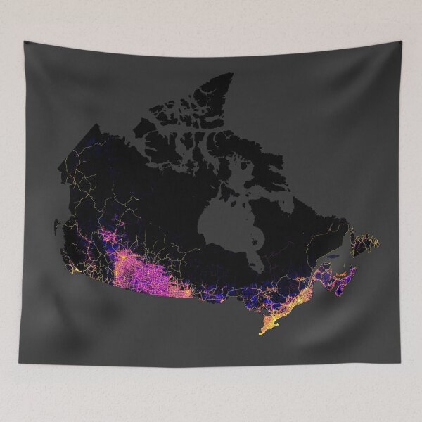 Item preview, Canada mapped by roads, streets and highways designed and sold by EarthArtAus.