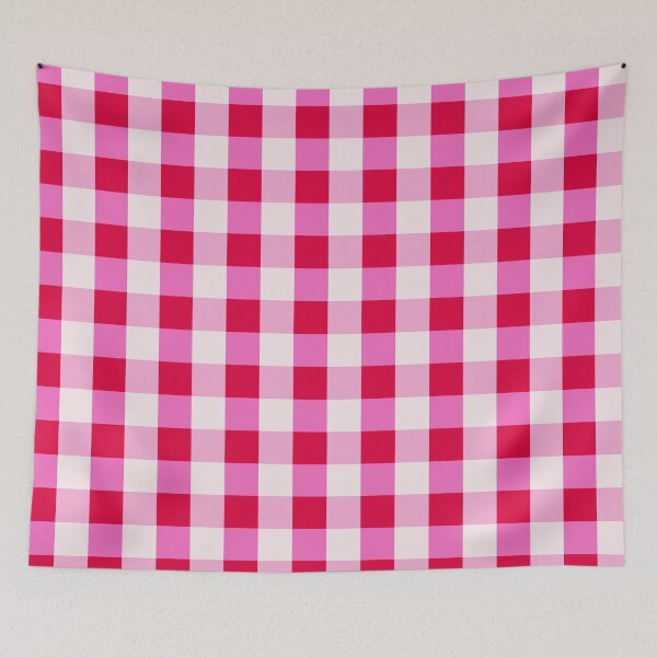 Item preview, Copy of Classic Gingham Fabric Checkered Retro Pattern Pink designed and sold by Anna Lemos.