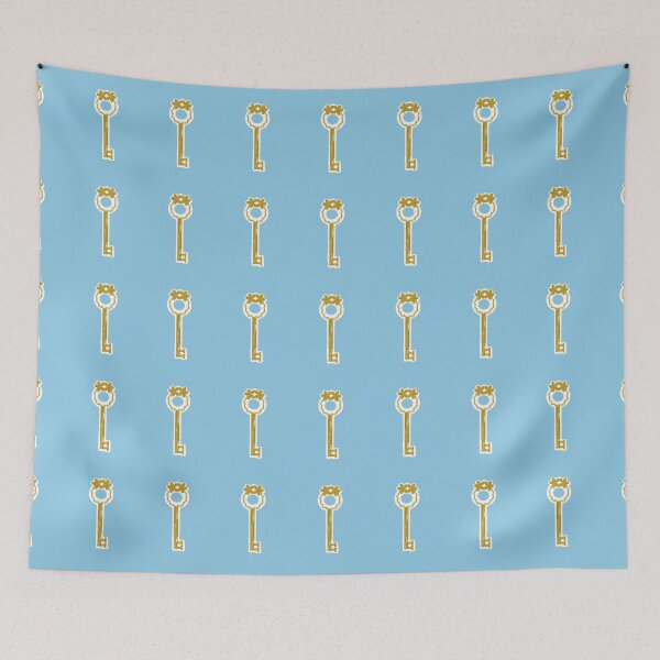 Item preview, Gold Flower Key (Blue Background) designed and sold by CPArtStudios.
